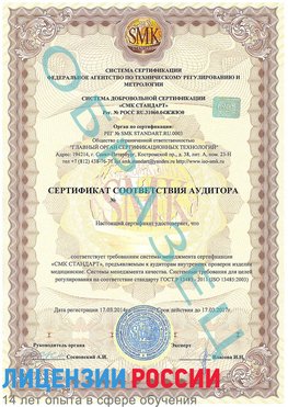 Образец сертификата соответствия аудитора Чехов Сертификат ISO 13485